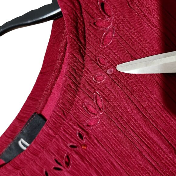Carole Little Tunic Top Size 8 Red Color - Picture 2 of 10